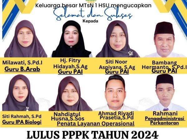 8 PTK MTsN 1 HSU Lulus PPPK Tahap 1, Seluruhnya Ungkapkan Rasa Syukur dan Terima Kasih