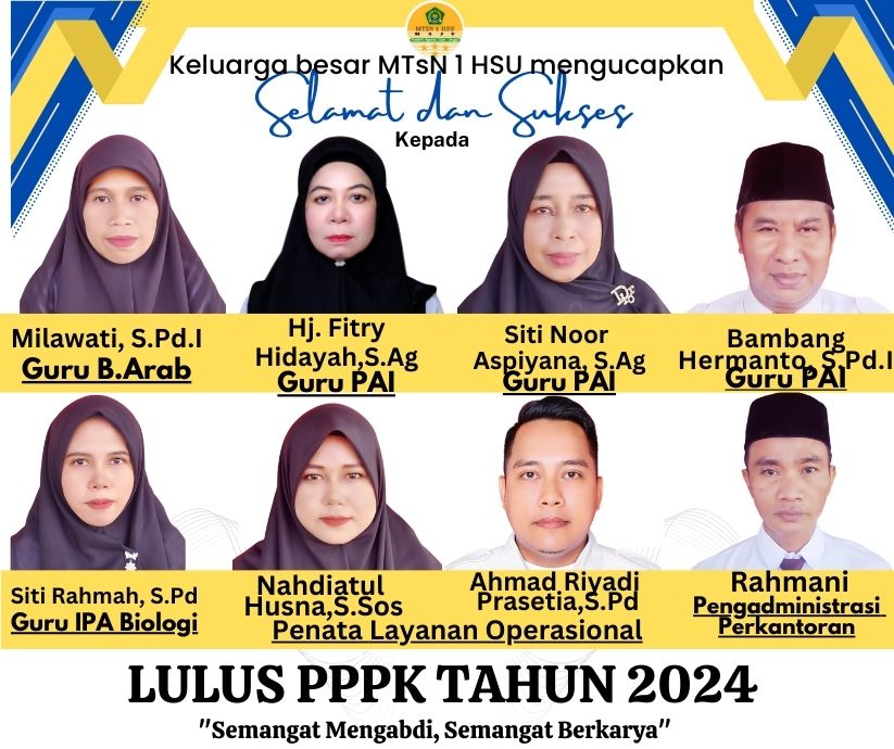 8 PTK MTsN 1 HSU Lulus PPPK Tahap 1, Seluruhnya Ungkapkan Rasa Syukur dan Terima Kasih 8 PTK MTsN 1 HSU Lulus PPPK Tahap 1, Seluruhnya Ungkapkan Rasa Syukur dan Terima Kasih
