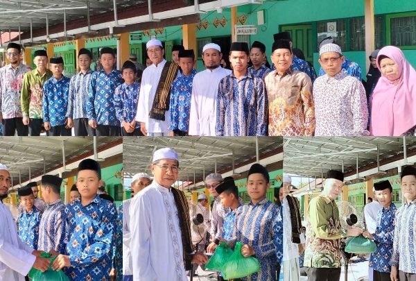 Pasca Lebaran, 30 Siswa MTsN 1 HSU Terima Zakat Fitrah