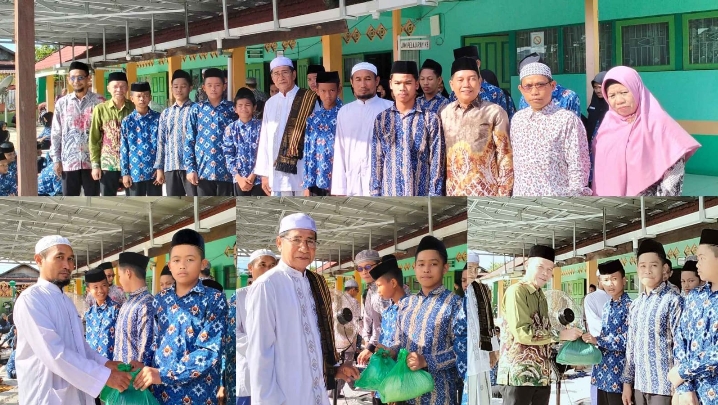 Pasca Lebaran, 30 Siswa MTsN 1 HSU Terima Zakat Fitrah Pasca Lebaran, 30 Siswa MTsN 1 HSU Terima Zakat Fitrah