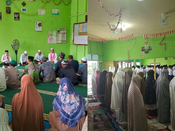 MTsN 1 HSU Gelar Sholat Hajat sekaligus Rapat Persiapan Acara Perpisahan Bersama Peserta Didik dan Wali Murid Kelas IX