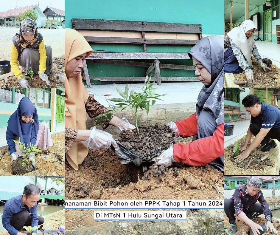 P3K Kemenag Tahap 1 Formasi Tahun 2024 MTsN 1 HSU Tanam Pohon, Wujudkan Lingkungan Madrasah yang Hijau P3K Kemenag Tahap 1 Formasi Tahun 2024 MTsN 1 HSU Tanam Pohon, Wujudkan Lingkungan Madrasah yang Hijau