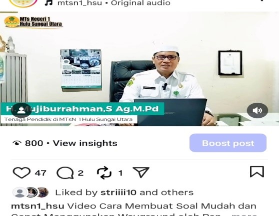 Guru MTsN 1 HSU Buat Video Tutorial Pembuatan Soal Digital Menggunakan Platform Wayground Guru MTsN 1 HSU Buat Video Tutorial Pembuatan Soal Digital Menggunakan Platform Wayground
