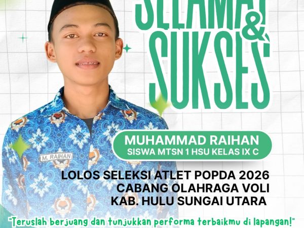 Siswa MTsN 1 HSU Lolos Seleksi Atlet POPDA 2026 Cabang Voli