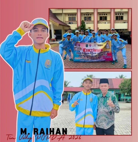 Wakili HSU di POPDA Provinsi, MTsN 1 HSU Lepas M. Raihan ke Pentas Voli Kalimantan Selatan Wakili HSU di POPDA Provinsi, MTsN 1 HSU Lepas M. Raihan ke Pentas Voli Kalimantan Selatan