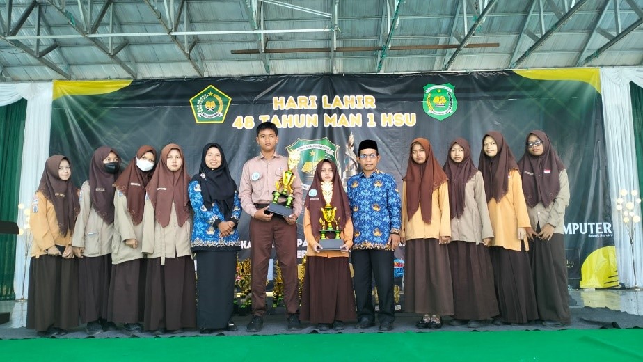 MTsN 1 HSU Borong Dua Gelar Juara pada Lomba Rangking 1 di HARLAH MAN 1 HSU