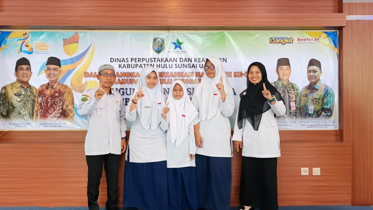 Membanggakan! Siswa MTsN 1 HSU Raih Juara 3 Lomba Resensi Buku Festival Literasi Dinas Perpustakaan dan Kearsipan Kab. HSU