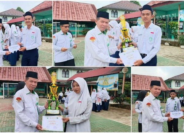 MTsN 1 HSU Terima Trofi dan Berikan Reward kepada Siswa dan Karyawan Berprestasi