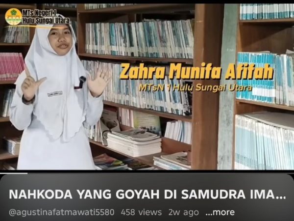 Dua Siswi MTsN 1 HSU Wakili Kabupaten di Lomba Resensi Buku Tingkat Provinsi Kalimantan Selatan