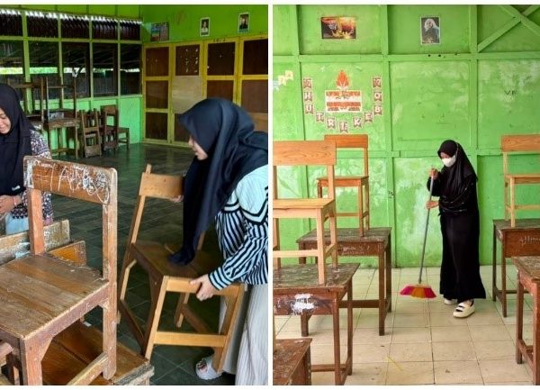 Jelang MATAMUDA 2026, Wali Kelas VII dan OSIM MTsN 1 HSU Gotong Royong Bersihkan Ruang Kelas dan Fasilitas Madrasah Jelang MATAMUDA 2026, Wali Kelas VII dan OSIM MTsN 1 HSU Gotong Royong Bersihkan Ruang Kelas dan Fasilitas Madrasah