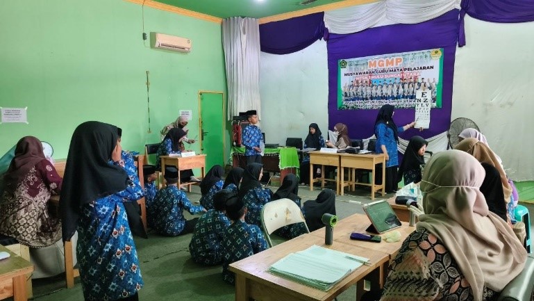Hari Keempat MATAMUDA, MTsN 1 HSU Gelar Cek Kesehatan Gratis Bagi Seluruh Murid Baru
