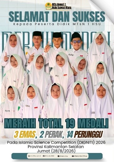 15 Murid MTsN 1 HSU Borong Medali di Ajang Islamic Science Competition Digniti Kalimantan Selatan 15 Murid MTsN 1 HSU Borong Medali di Ajang Islamic Science Competition Digniti Kalimantan Selatan